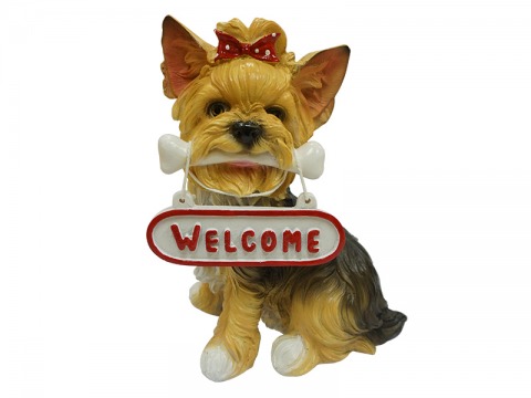 ตุ๊กตาหมาเรซิ่นแต่งบ้าน